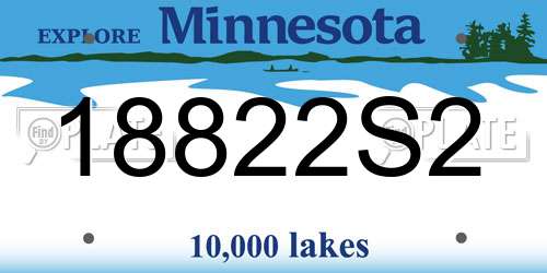 18822S2 Minnesota License Plate