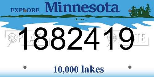 1882419 Minnesota License Plate