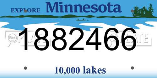 1882466 Minnesota License Plate