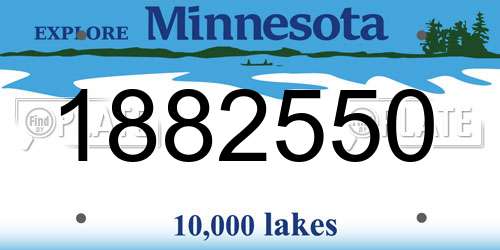 1882550 Minnesota License Plate