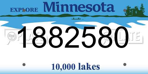 1882580 Minnesota License Plate