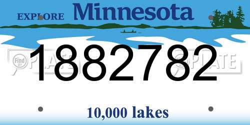 1882782 Minnesota License Plate