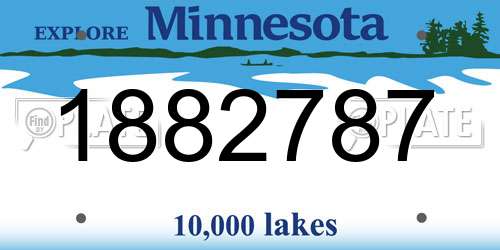 1882787 Minnesota License Plate