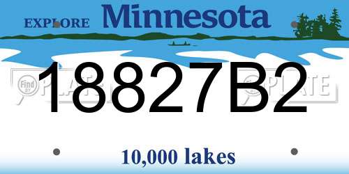 18827B2 Minnesota License Plate