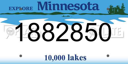 1882850 Minnesota License Plate
