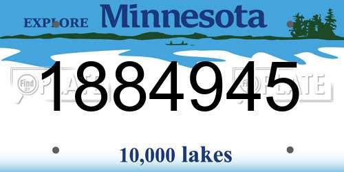 1884945 Minnesota License Plate