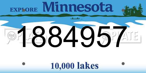 1884957 Minnesota License Plate