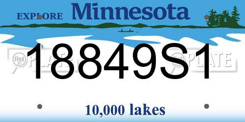 18849S1 Minnesota License Plate
