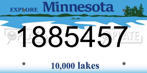 1885457 Minnesota License Plate
