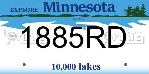 1885RD Minnesota License Plate