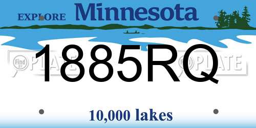 1885RQ Minnesota License Plate