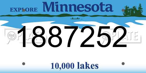 1887252 Minnesota License Plate