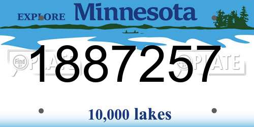 1887257 Minnesota License Plate