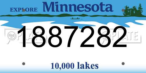 1887282 Minnesota License Plate