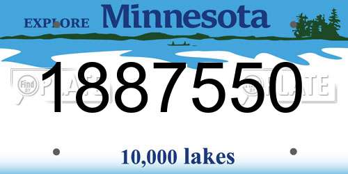 1887550 Minnesota License Plate