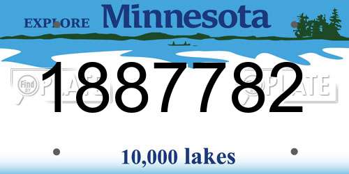 1887782 Minnesota License Plate