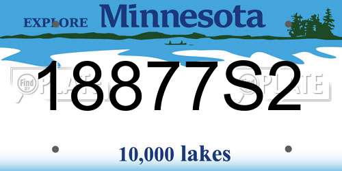 18877S2 Minnesota License Plate