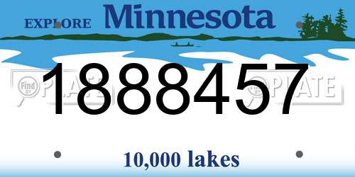 1888457 Minnesota License Plate