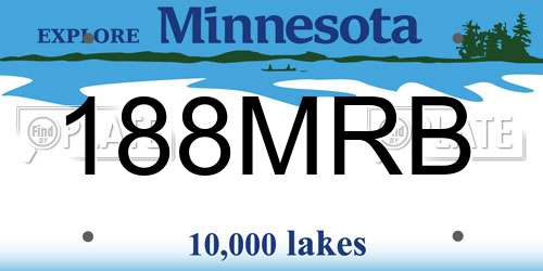 188MRB Minnesota License Plate