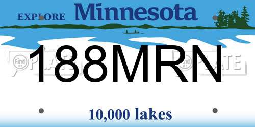 188MRN Minnesota License Plate
