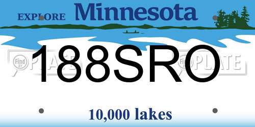 188SRO Minnesota License Plate