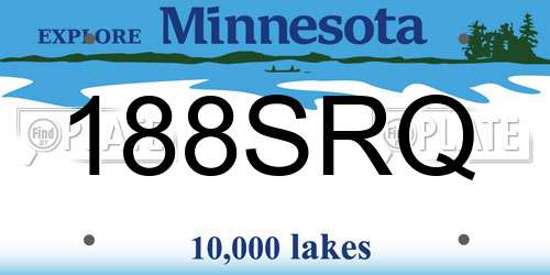 188SRQ Minnesota License Plate