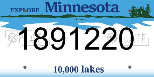 1891220 Minnesota License Plate