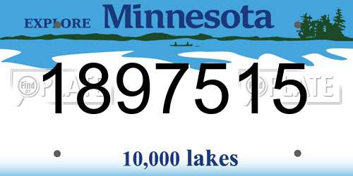 1897515 Minnesota License Plate