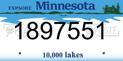 1897551 Minnesota License Plate