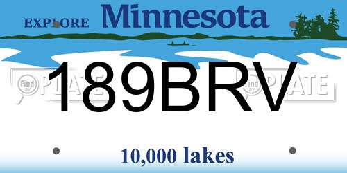 189BRV Minnesota License Plate