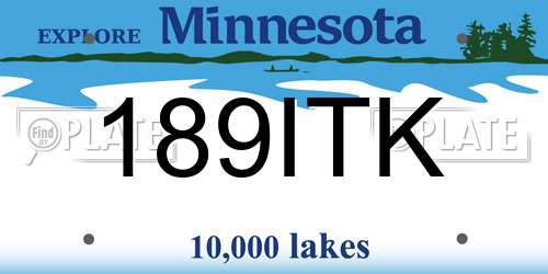 189ITK Minnesota License Plate