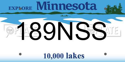 189NSS Minnesota License Plate