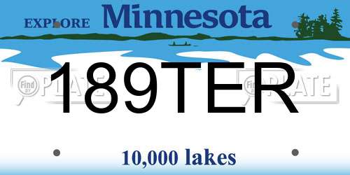 189TER Minnesota License Plate