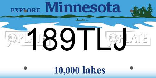 189TLJ Minnesota License Plate