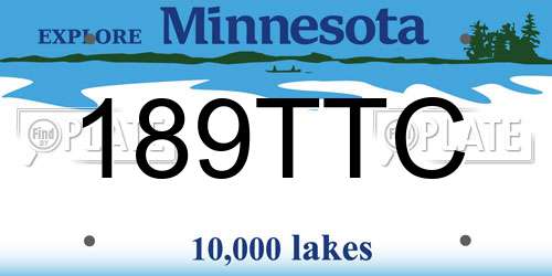 189TTC Minnesota License Plate
