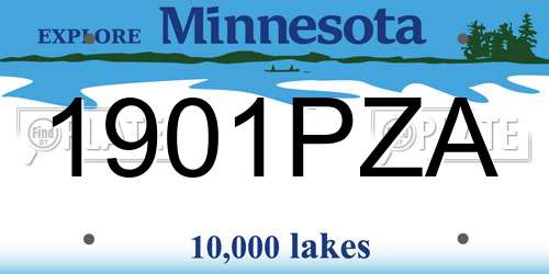 1901PZA Minnesota License Plate
