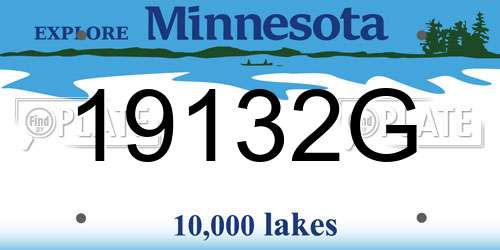 19132G Minnesota License Plate