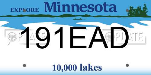 191EAD Minnesota License Plate
