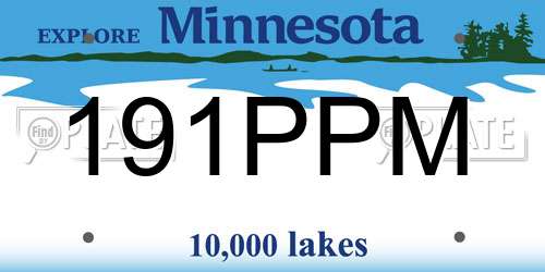 191PPM Minnesota License Plate
