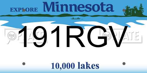191RGV Minnesota License Plate