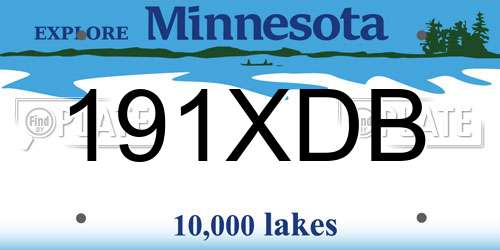 191XDB Minnesota License Plate