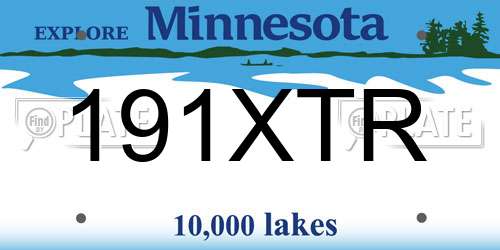 191XTR Minnesota License Plate