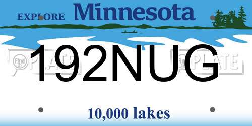 192NUG Minnesota License Plate