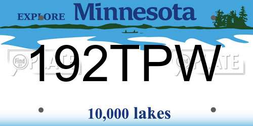 192TPW Minnesota License Plate