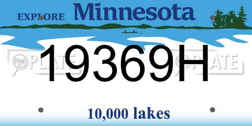 19369H Minnesota License Plate