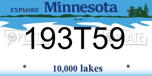 193T59 Minnesota License Plate