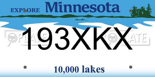 193XKX Minnesota License Plate
