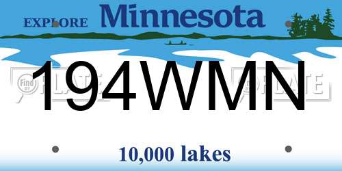 194WMN Minnesota License Plate