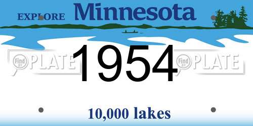 1954 Minnesota License Plate