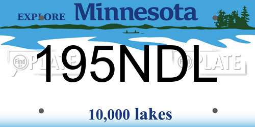 195NDL Minnesota License Plate